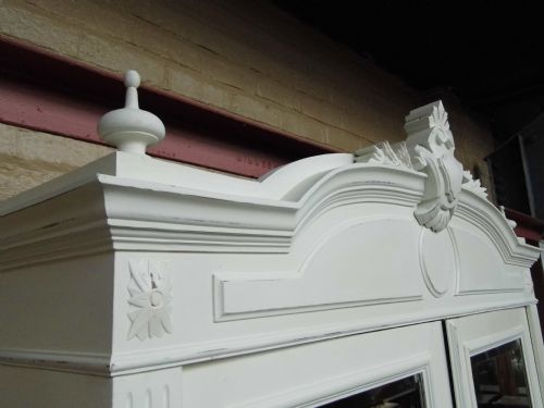 LARGE DOUBLE PAINTED FRENCH ARMOIRE - ADDITIONAL PHOTO 1
