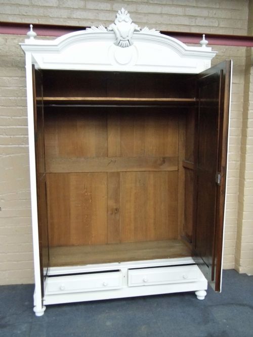 LARGE DOUBLE PAINTED FRENCH ARMOIRE - ADDITIONAL PHOTO 2