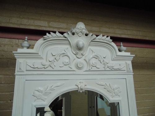 CARVED PAINTED FRENCH ARMOIRE - ADDITIONAL PHOTO 1