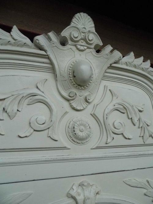 CARVED PAINTED FRENCH ARMOIRE - ADDITIONAL PHOTO 2