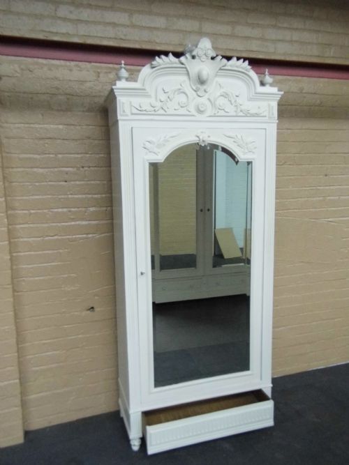 CARVED PAINTED FRENCH ARMOIRE - ADDITIONAL PHOTO 4