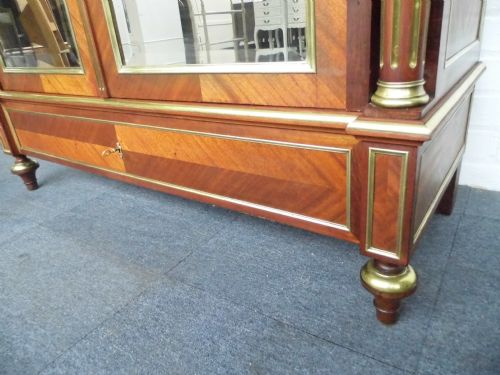 FRENCH ARMOIRE WITH BRASS INLAYS - ADDITIONAL PHOTO 2