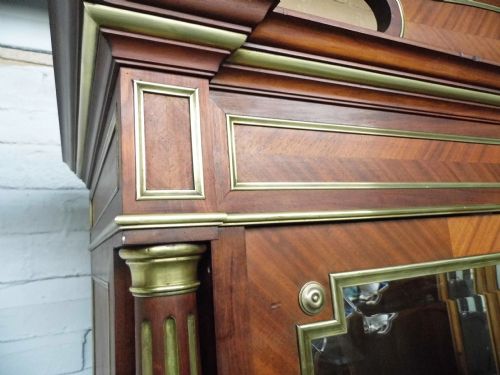 FRENCH ARMOIRE WITH BRASS INLAYS - ADDITIONAL PHOTO 4