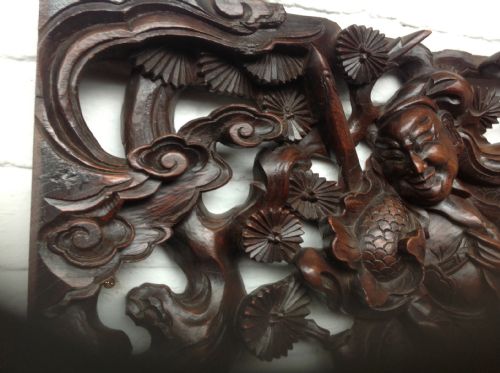 PAIR OF ORIENTAL CARVINGSGREAT WALL PANELS - ADDITIONAL PHOTO 1