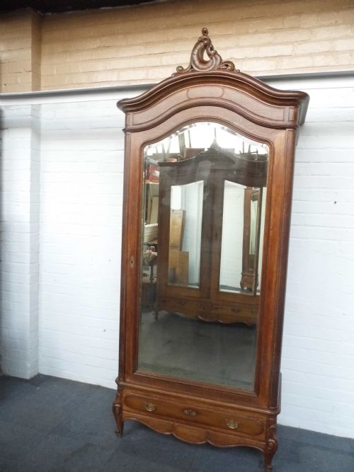 french oak armoire - CATEGORY: ANTIQUE WARDROBES - DATED 1890