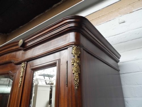 LARGE MAHOGANY FRENCH ARMOIRE - ADDITIONAL PHOTO 2