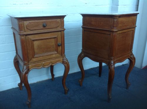 PAIR OF FRENCH BEDSIDE CABINETS - ADDITIONAL PHOTO 1