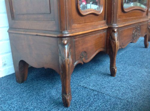 LARGE FRENCH CARVED WALNUT ARMOIRE - ADDITIONAL PHOTO 8