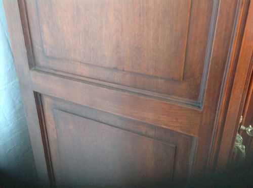 LARGE FRENCH CARVED WALNUT ARMOIRE - ADDITIONAL PHOTO 9