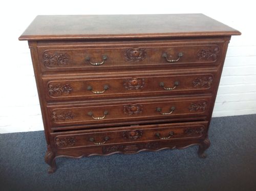 superb quality carved oak french comode - CATEGORY: ANTIQUE FURNITURE - DATED 1900