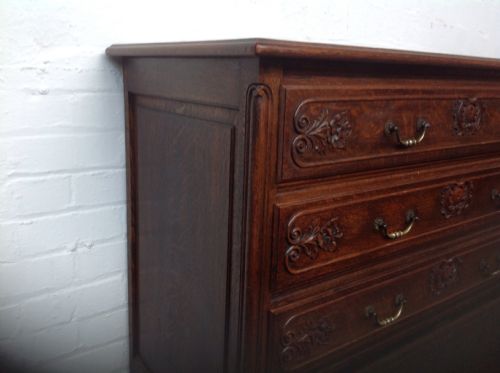 SUPERB QUALITY CARVED OAK FRENCH COMODE - ADDITIONAL PHOTO 4