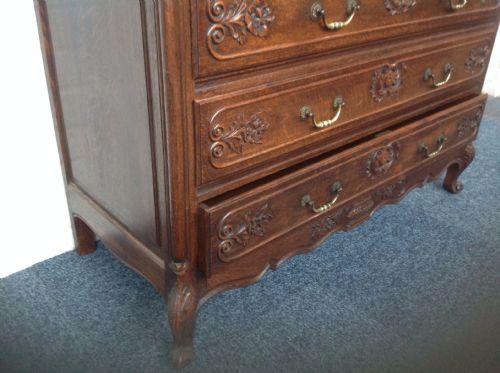 SUPERB QUALITY CARVED OAK FRENCH COMODE - ADDITIONAL PHOTO 5