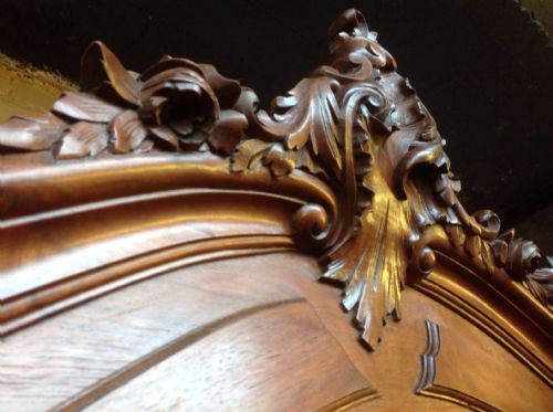 LARGE WALNUT FRENCH TRIPLE ARMOIRE - ADDITIONAL PHOTO 3