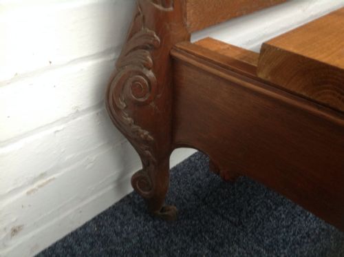CARVED FRENCH OAK DOUBLE BED - ADDITIONAL PHOTO 3
