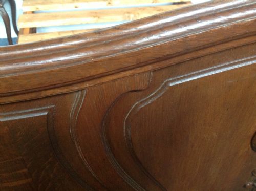 CARVED FRENCH OAK DOUBLE BED - ADDITIONAL PHOTO 7