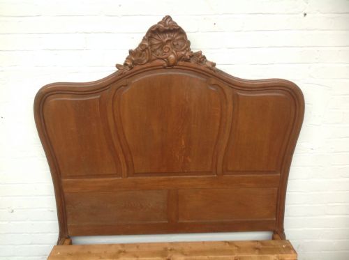 CARVED FRENCH OAK DOUBLE BED - ADDITIONAL PHOTO 8