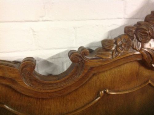 KINGSIZE OAK FRENCH CARVED BED - ADDITIONAL PHOTO 9