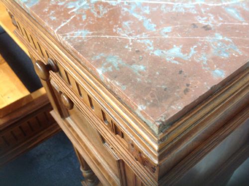 FRENCH WALNUT CARVED BED AND BEDSIDE CABINET - ADDITIONAL PHOTO 9