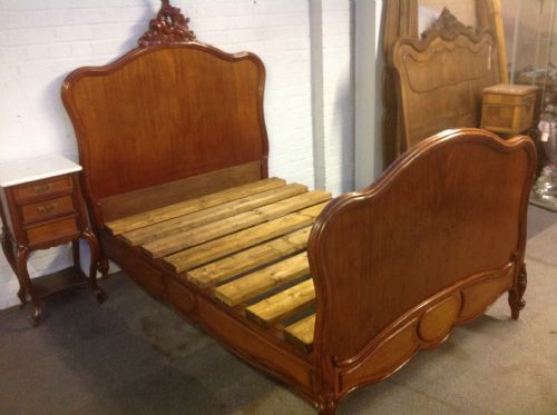 french mahogany bed - CATEGORY: ANTIQUE BEDS - DATED 1890