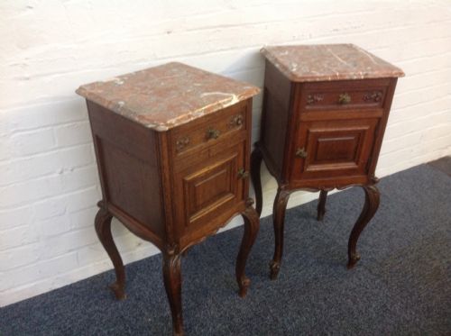 PAIR OF FRENCH BEDSIDE CABINETS - ADDITIONAL PHOTO 1