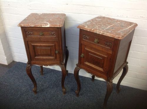 PAIR OF FRENCH BEDSIDE CABINETS - ADDITIONAL PHOTO 2
