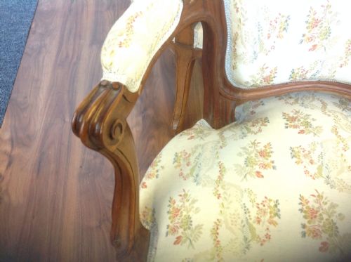 FRENCH CARVED WALNUT SOFA SUITE - ADDITIONAL PHOTO 6
