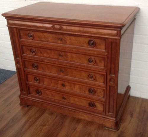 mahogany french commode chest - CATEGORY: ANTIQUE FURNITURE - DATED 1870