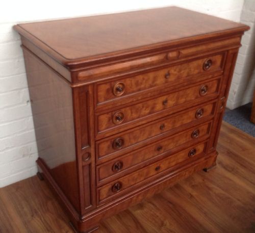 MAHOGANY FRENCH COMMODE CHEST - ADDITIONAL PHOTO 2