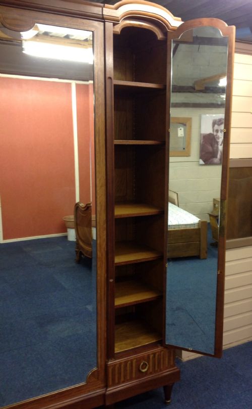 LARGE MARQUETRY INLAID FRENCH ARMOIRE - ADDITIONAL PHOTO 3