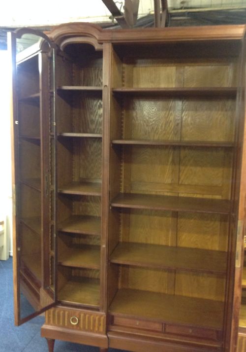 LARGE MARQUETRY INLAID FRENCH ARMOIRE - ADDITIONAL PHOTO 6