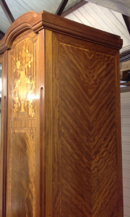 LARGE MARQUETRY INLAID FRENCH ARMOIRE - ADDITIONAL PHOTO 8