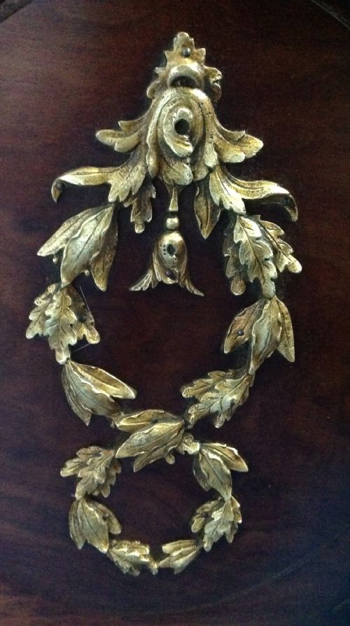 MAHOGANY PLUM PUDDING FRENCH BED WITH BRASS DETAILS - ADDITIONAL PHOTO 13