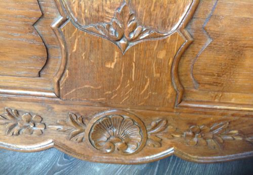 CARVED OAK FRENCH BED - ADDITIONAL PHOTO 2