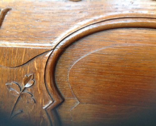 CARVED OAK FRENCH BED - ADDITIONAL PHOTO 4