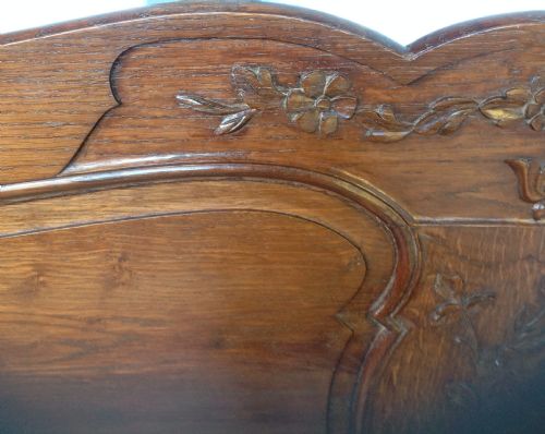 CARVED OAK FRENCH BED - ADDITIONAL PHOTO 7