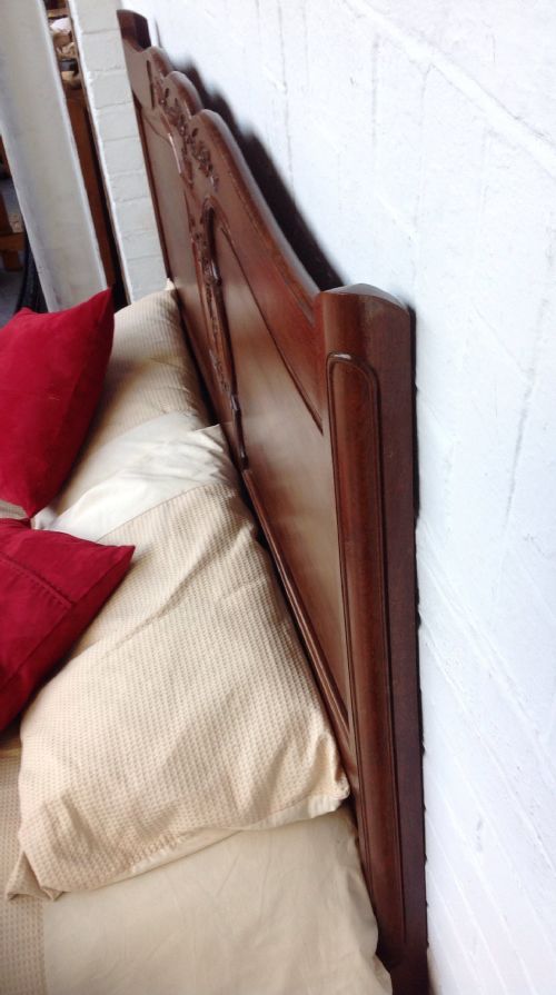 CARVED OAK FRENCH BED - ADDITIONAL PHOTO 8