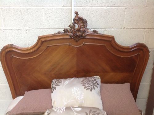 FRENCH WALNUT CARVED BED - ADDITIONAL PHOTO 9
