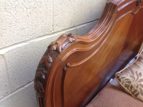 FRENCH WALNUT CARVED BED - ADDITIONAL PHOTO 10