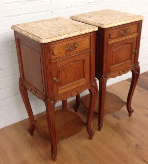 PAIR OF FRENCH BEDSIDE CABINETS - ADDITIONAL PHOTO 1