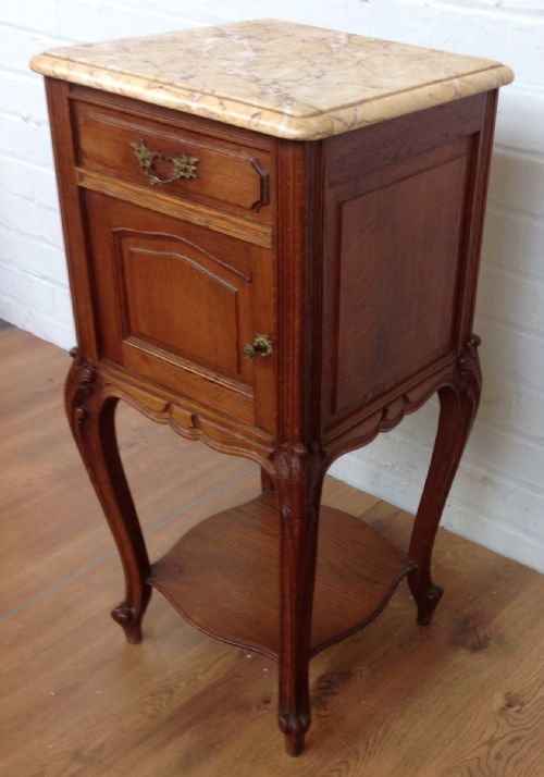 PAIR OF FRENCH BEDSIDE CABINETS - ADDITIONAL PHOTO 4