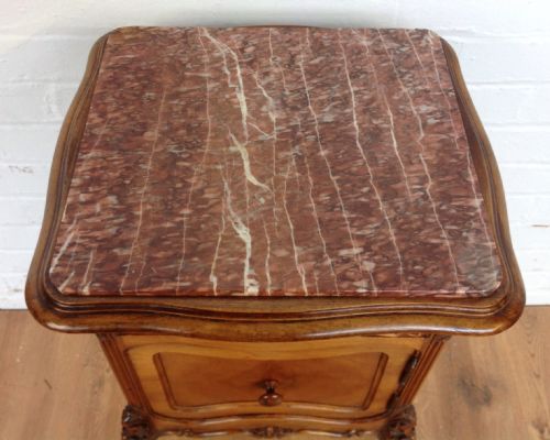 WALNUT FRENCH BEDSIDE CABINET - ADDITIONAL PHOTO 3