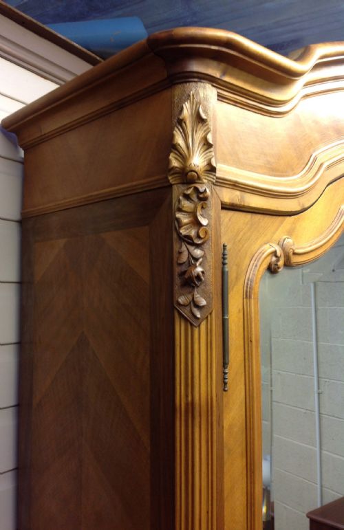 LARGE WALNUT FRENCH ARMOIRE - ADDITIONAL PHOTO 2