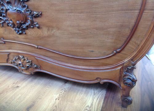 WALNUT KINGSIZE FRENCH CARVED BED - ADDITIONAL PHOTO 4
