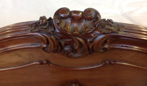 WALNUT KINGSIZE FRENCH CARVED BED - ADDITIONAL PHOTO 9