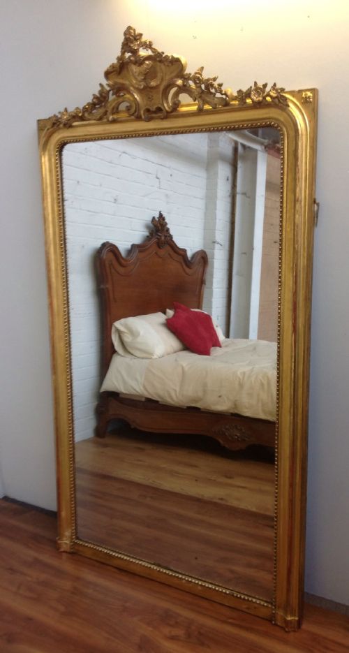 LARGE GUILT FRENCH WALL MIRROR - ADDITIONAL PHOTO 3