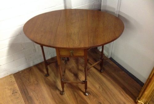 SMALL MAHOGANY SPIDER LEG GATELEG TABLE - ADDITIONAL PHOTO 1