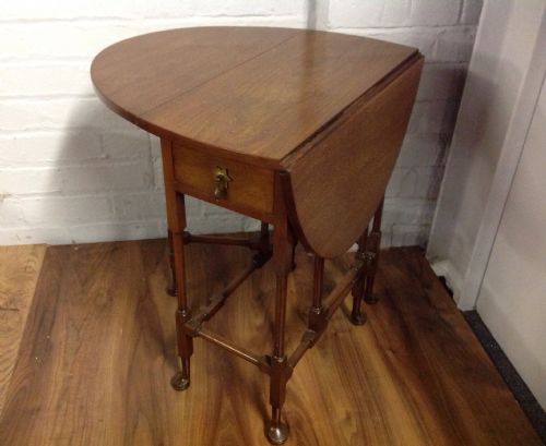 SMALL MAHOGANY SPIDER LEG GATELEG TABLE - ADDITIONAL PHOTO 7
