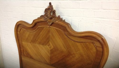 FRENCH WALNUT DOUBLE BED WITH SLATTED BASE - ADDITIONAL PHOTO 2