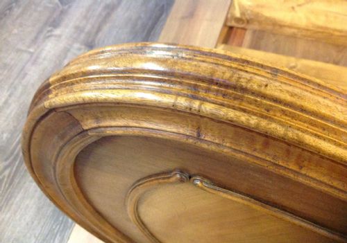 FRENCH WALNUT DOUBLE BED WITH SLATTED BASE - ADDITIONAL PHOTO 5