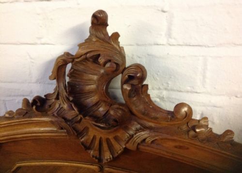 FRENCH WALNUT DOUBLE BED WITH SLATTED BASE - ADDITIONAL PHOTO 7